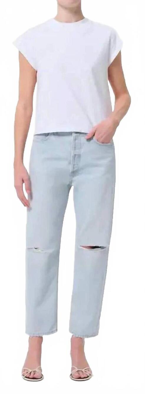 NEW AGOLDE 90's crop mid rise loose jeans in requiem